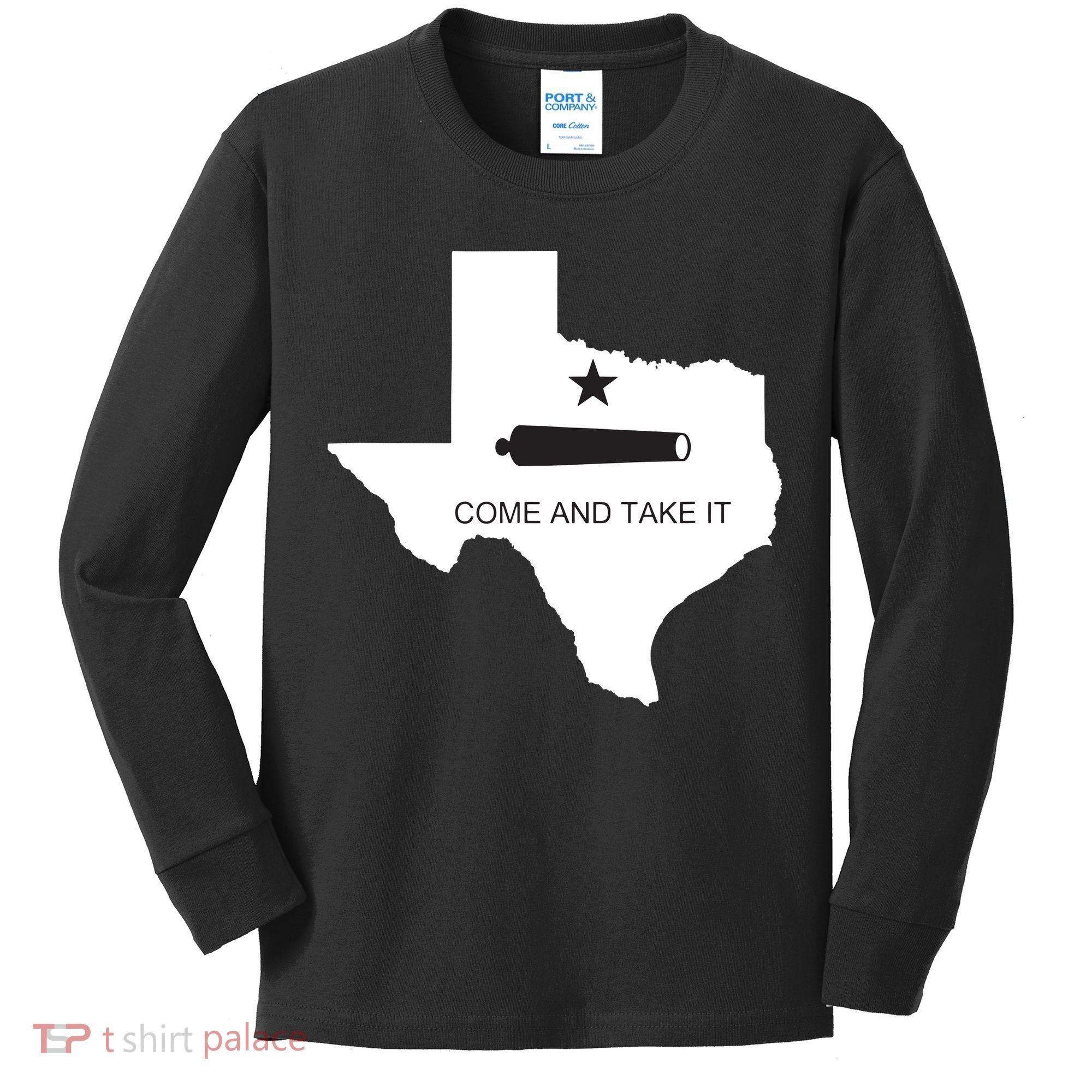 Texas Come And Take It Flag Canon 1836 State Kids Long Sleeve Shirt
