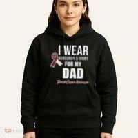 Throat Cancer Awareness Ribbon For My Dad Hoodie thumb 5