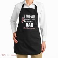 Throat Cancer Awareness Ribbon For My Dad Apron thumb 2