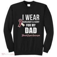 Throat Cancer Awareness Ribbon For My Dad Sweatshirt thumb 0