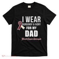 Throat Cancer Awareness Ribbon For My Dad T-Shirt thumb 0