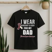 Throat Cancer Awareness Ribbon For My Dad T-Shirt thumb 2