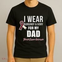 Throat Cancer Awareness Ribbon For My Dad T-Shirt thumb 3