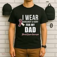 Throat Cancer Awareness Ribbon For My Dad T-Shirt thumb 6