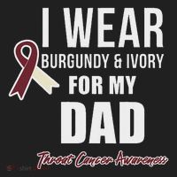 Throat Cancer Awareness Ribbon For My Dad Beanie thumb 2
