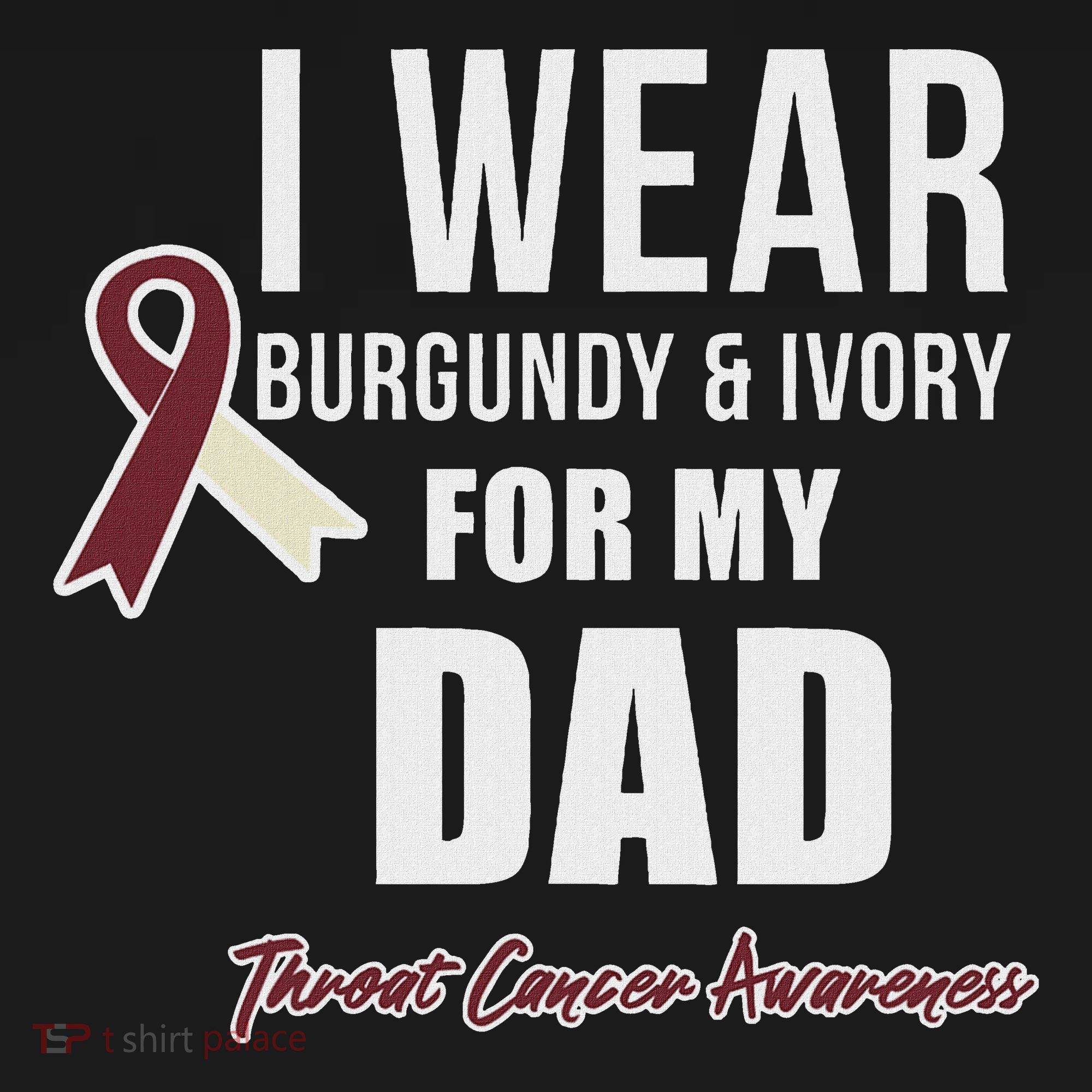 Throat Cancer Awareness Ribbon For My Dad Polo