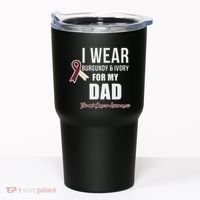 Throat Cancer Awareness Ribbon For My Dad Tumbler thumb 0