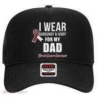 Throat Cancer Awareness Ribbon For My Dad Hat thumb 0