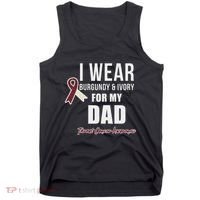 Throat Cancer Awareness Ribbon For My Dad Tank Top thumb 0