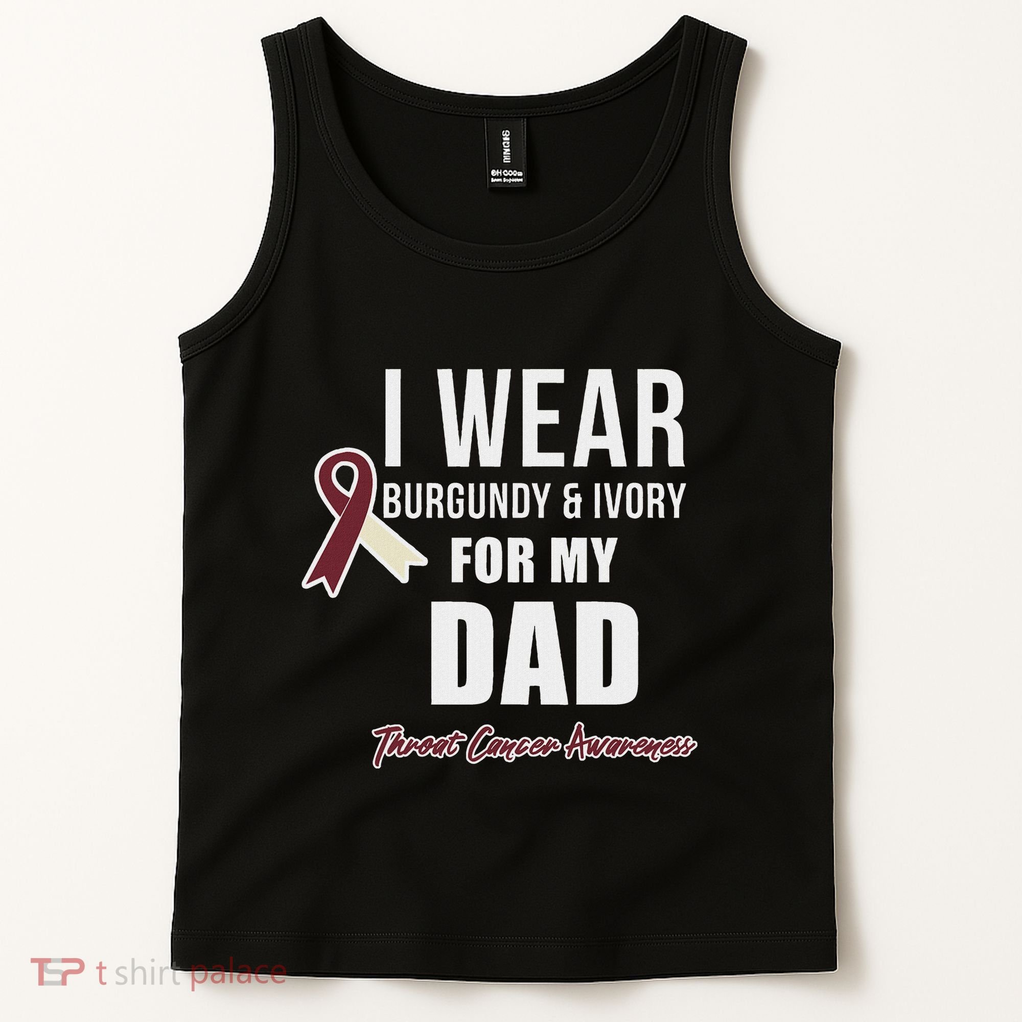 Throat Cancer Awareness Ribbon For My Dad Tank Top