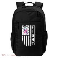 Thyroid Cancer American Flag Awareness Gift Backpack thumb 0