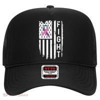 Thyroid Cancer American Flag Awareness Gift Hat thumb 0
