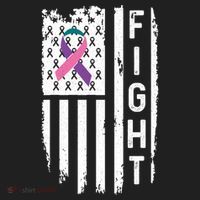 Thyroid Cancer American Flag Awareness Gift Hat thumb 2