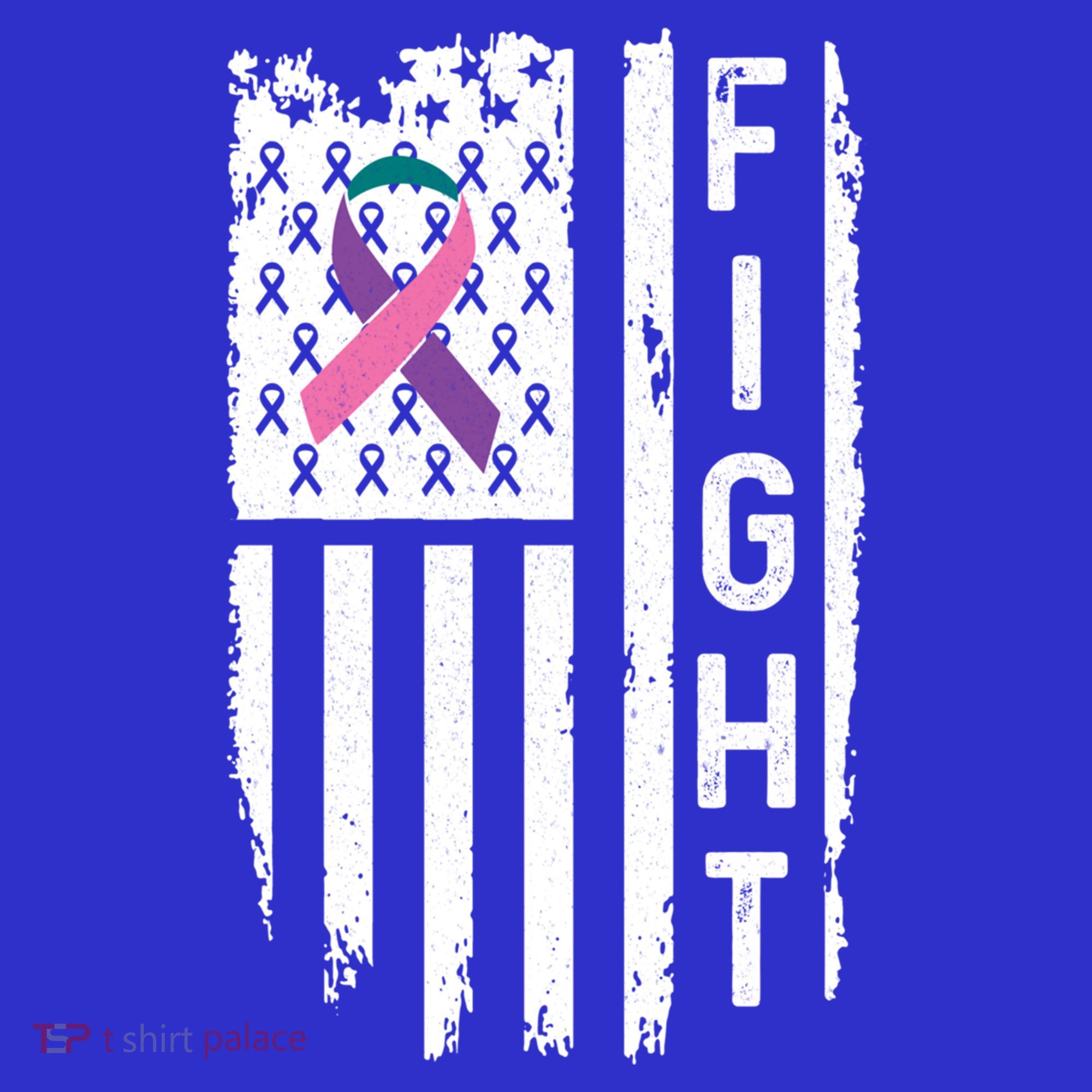 Thyroid Cancer American Flag Awareness Gift Hoodie
