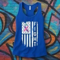 Thyroid Cancer American Flag Awareness Gift Women's Tank Top thumb 3