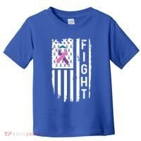 Thyroid Cancer American Flag Awareness Gift Toddler T-Shirt thumb 0