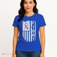 Thyroid Cancer American Flag Awareness Gift Women's T-Shirt thumb 4