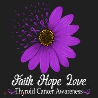 Thyroid Cancer Awareness Faith Hope Love Purple Ribbon Gift Hat thumb 2
