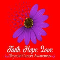 Thyroid Cancer Awareness Faith Hope Love Purple Ribbon Gift Santa Hat thumb 1