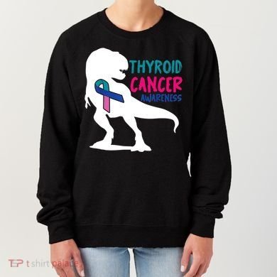 Thyroid Cancer Awareness Cool Tgiftrex Warrior Survivor Fighter Cool Gift Women's Sweatshirt