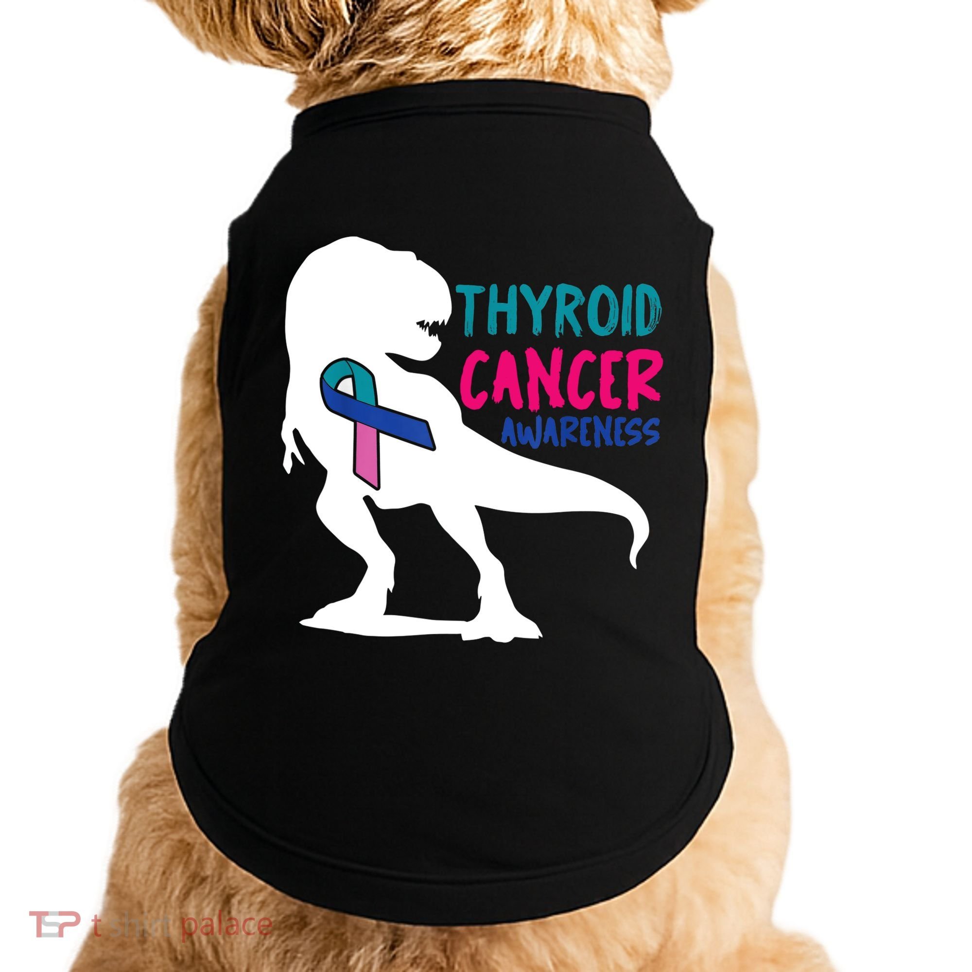 Thyroid Cancer Awareness Cool Tgiftrex Warrior Survivor Fighter Cool Gift Doggie Tank