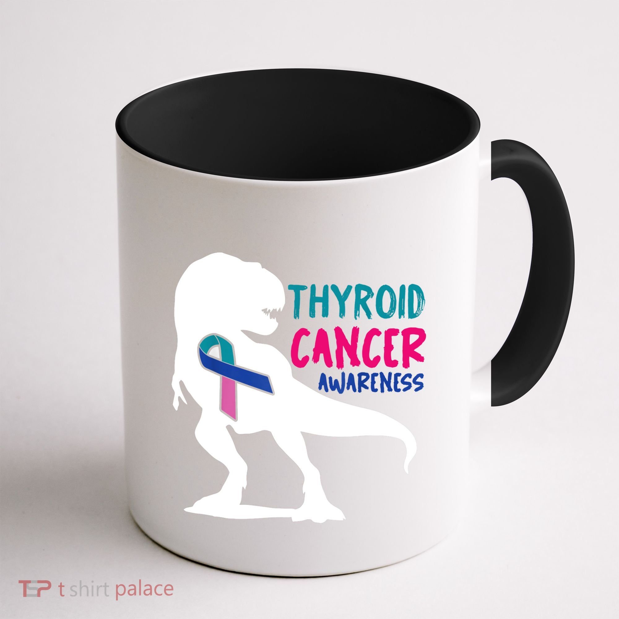 Thyroid Cancer Awareness Cool Tgiftrex Warrior Survivor Fighter Cool Gift Coffee Mug