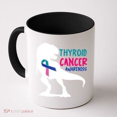 Thyroid Cancer Awareness Cool Tgiftrex Warrior Survivor Fighter Cool Gift Coffee Mug