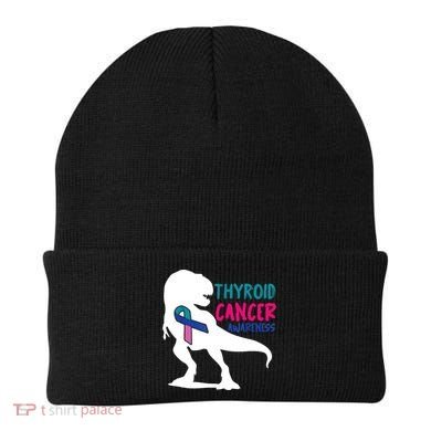 Thyroid Cancer Awareness Cool Tgiftrex Warrior Survivor Fighter Cool Gift Beanie