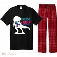 Thyroid Cancer Awareness Cool Tgiftrex Warrior Survivor Fighter Cool Gift Pajama Set thumb 0