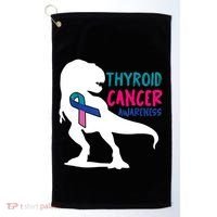 Thyroid Cancer Awareness Cool Tgiftrex Warrior Survivor Fighter Cool Gift Golf Towel thumb 0