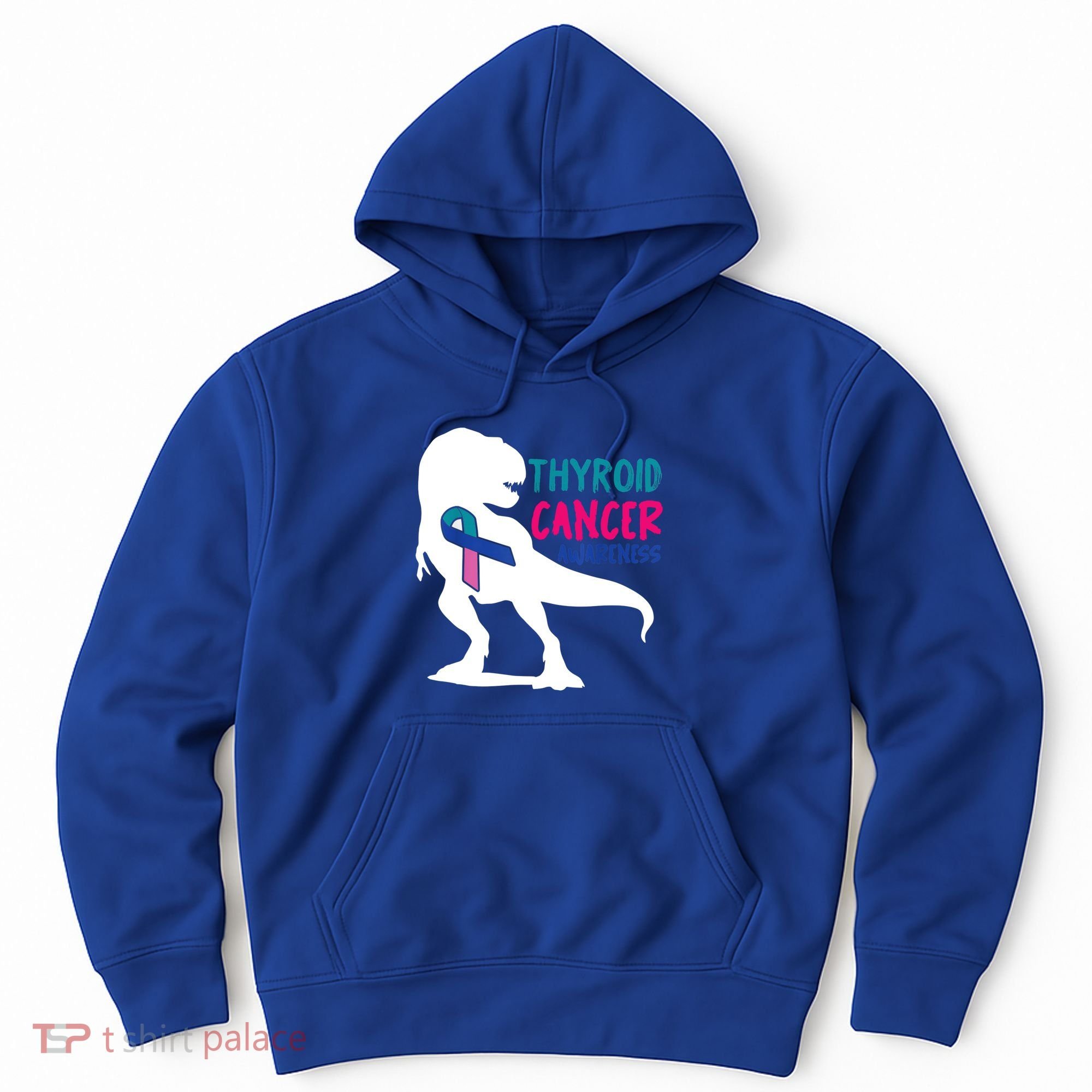 Thyroid Cancer Awareness Cool Tgiftrex Warrior Survivor Fighter Cool Gift Hoodie