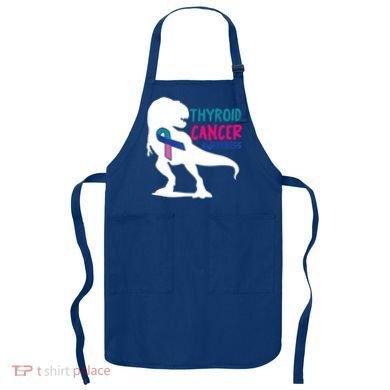 Thyroid Cancer Awareness Cool Tgiftrex Warrior Survivor Fighter Cool Gift Apron