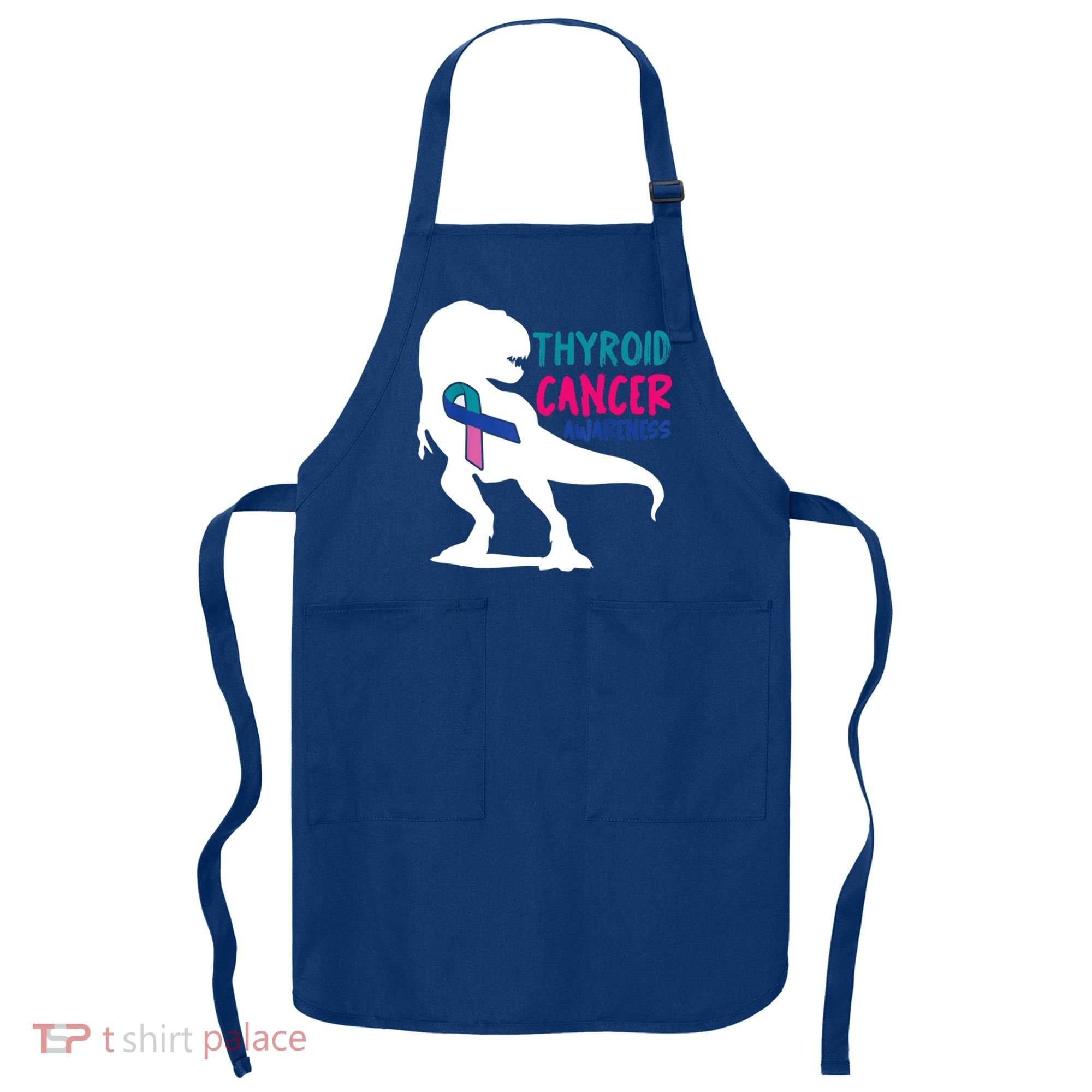Thyroid Cancer Awareness Cool Tgiftrex Warrior Survivor Fighter Cool Gift Apron