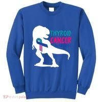 Thyroid Cancer Awareness Cool Tgiftrex Warrior Survivor Fighter Cool Gift Sweatshirt thumb 0