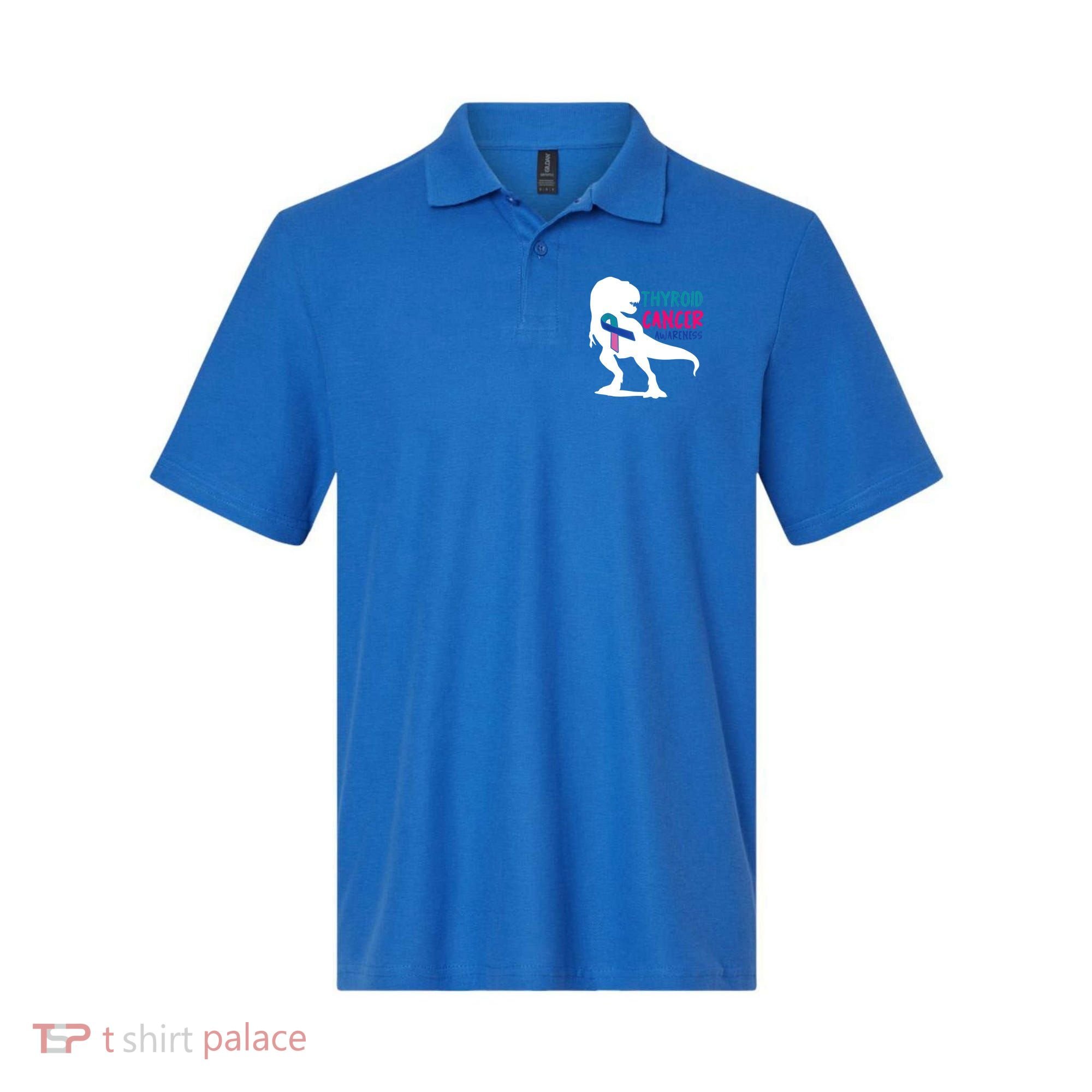 Thyroid Cancer Awareness Cool Tgiftrex Warrior Survivor Fighter Cool Gift Polo