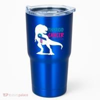 Thyroid Cancer Awareness Cool Tgiftrex Warrior Survivor Fighter Cool Gift Tumbler thumb 0
