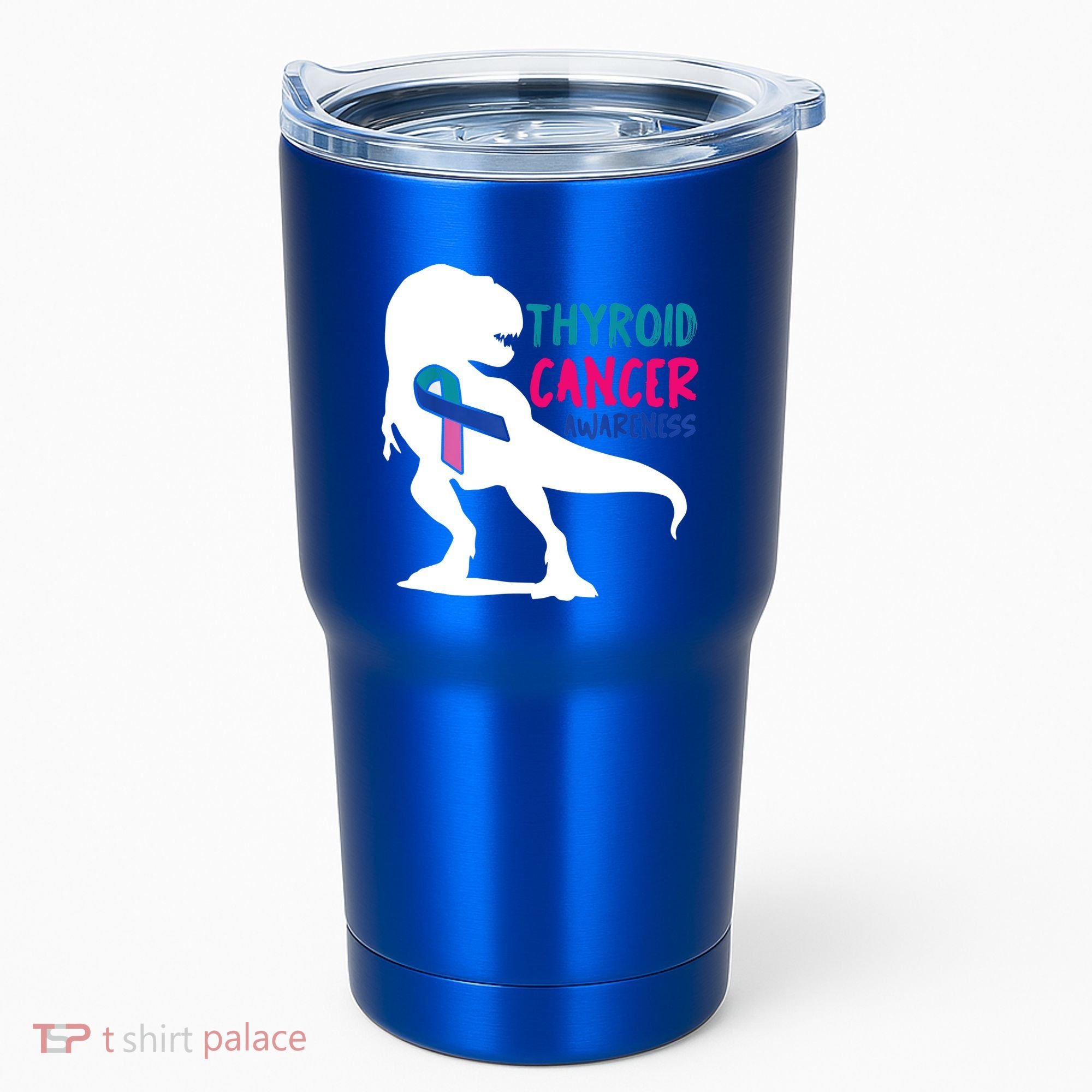 Thyroid Cancer Awareness Cool Tgiftrex Warrior Survivor Fighter Cool Gift Tumbler