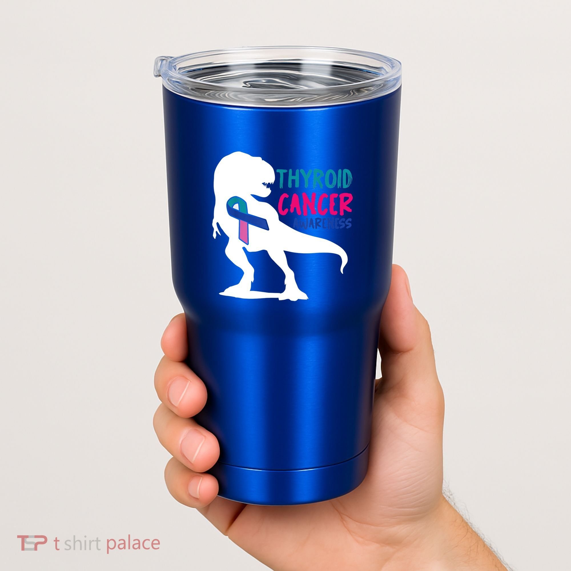 Thyroid Cancer Awareness Cool Tgiftrex Warrior Survivor Fighter Cool Gift Tumbler