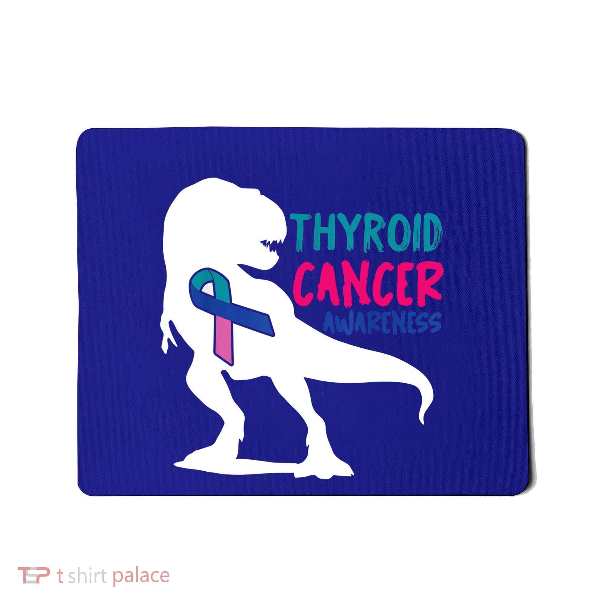 Thyroid Cancer Awareness Cool Tgiftrex Warrior Survivor Fighter Cool Gift Mousepad