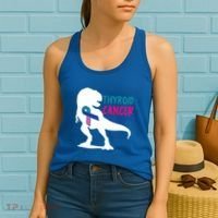 Thyroid Cancer Awareness Cool Tgiftrex Warrior Survivor Fighter Cool Gift Women's Tank Top thumb 2