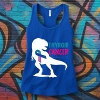 Thyroid Cancer Awareness Cool Tgiftrex Warrior Survivor Fighter Cool Gift Women's Tank Top thumb 3