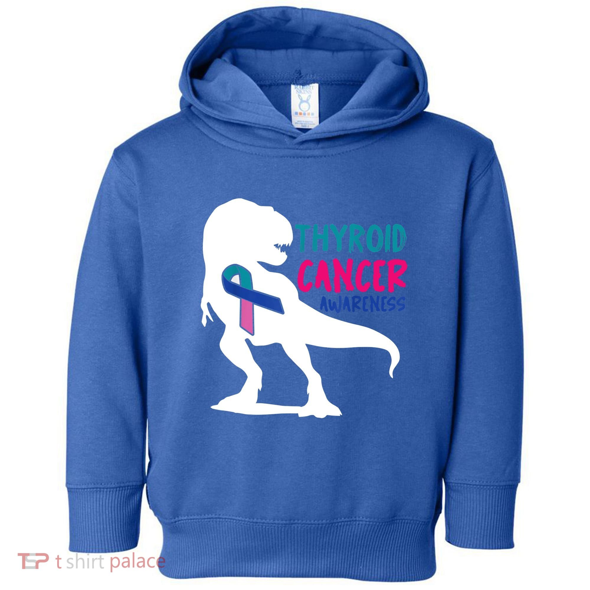 Thyroid Cancer Awareness Cool Tgiftrex Warrior Survivor Fighter Cool Gift Toddler Hoodie