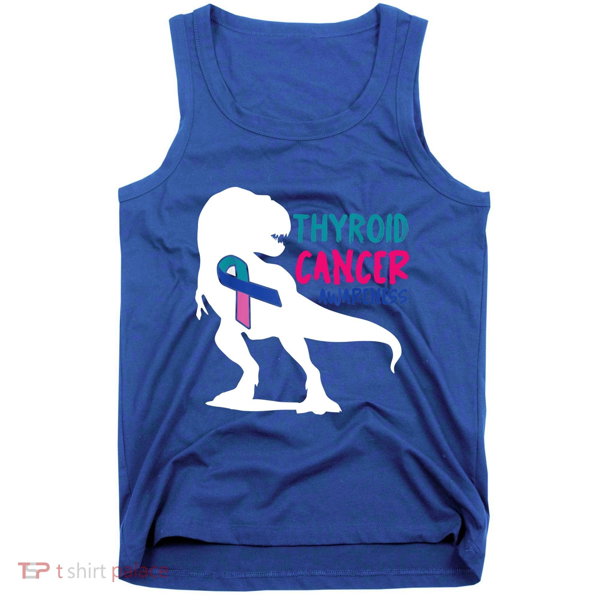 Thyroid Cancer Awareness Cool Tgiftrex Warrior Survivor Fighter Cool Gift Tank Top