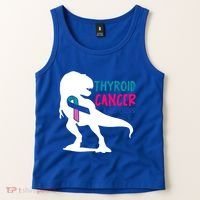 Thyroid Cancer Awareness Cool Tgiftrex Warrior Survivor Fighter Cool Gift Tank Top thumb 2