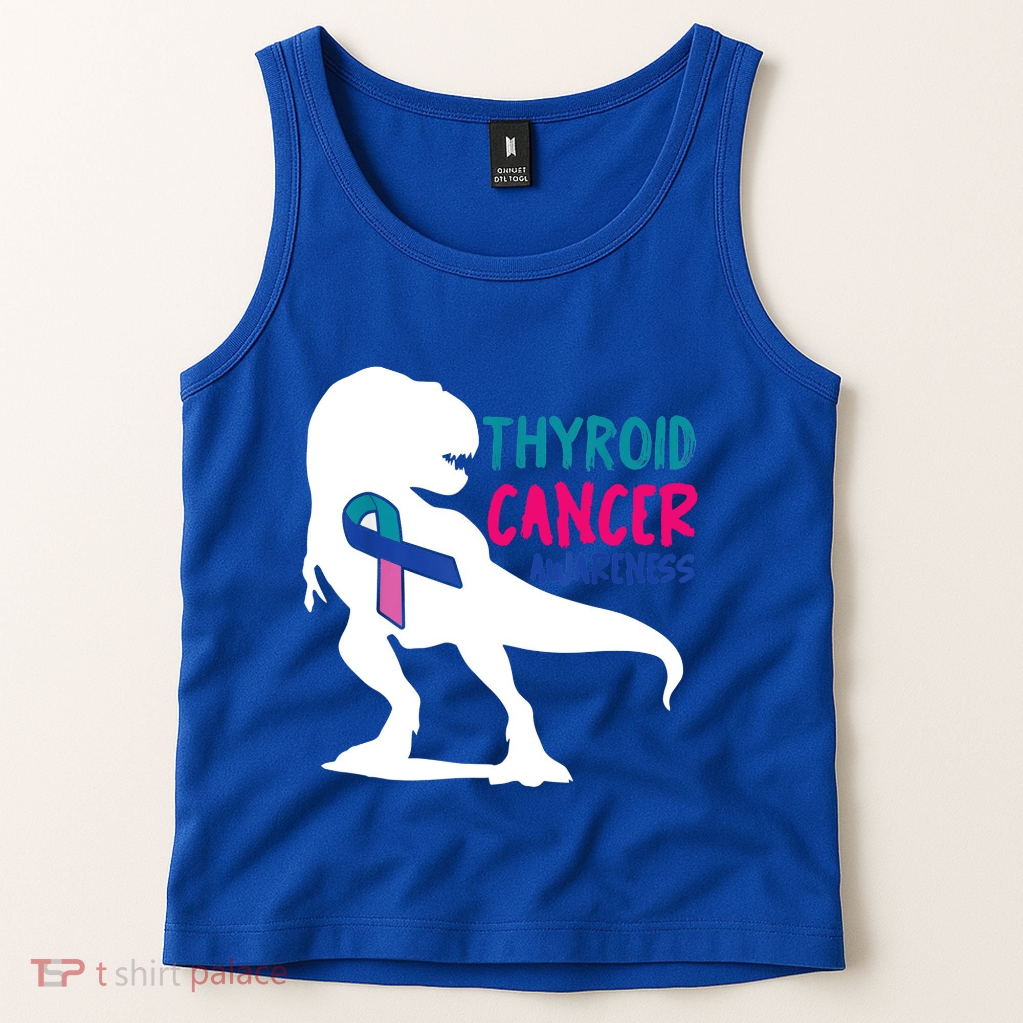 Thyroid Cancer Awareness Cool Tgiftrex Warrior Survivor Fighter Cool Gift Tank Top