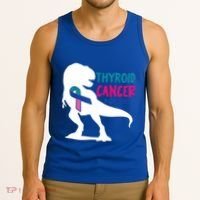 Thyroid Cancer Awareness Cool Tgiftrex Warrior Survivor Fighter Cool Gift Tank Top thumb 3