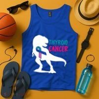 Thyroid Cancer Awareness Cool Tgiftrex Warrior Survivor Fighter Cool Gift Tank Top thumb 4