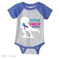Thyroid Cancer Awareness Cool Tgiftrex Warrior Survivor Fighter Cool Gift Infant Baby Jersey Bodysuit thumb 0