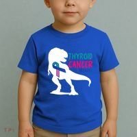 Thyroid Cancer Awareness Cool Tgiftrex Warrior Survivor Fighter Cool Gift Toddler T-Shirt thumb 2