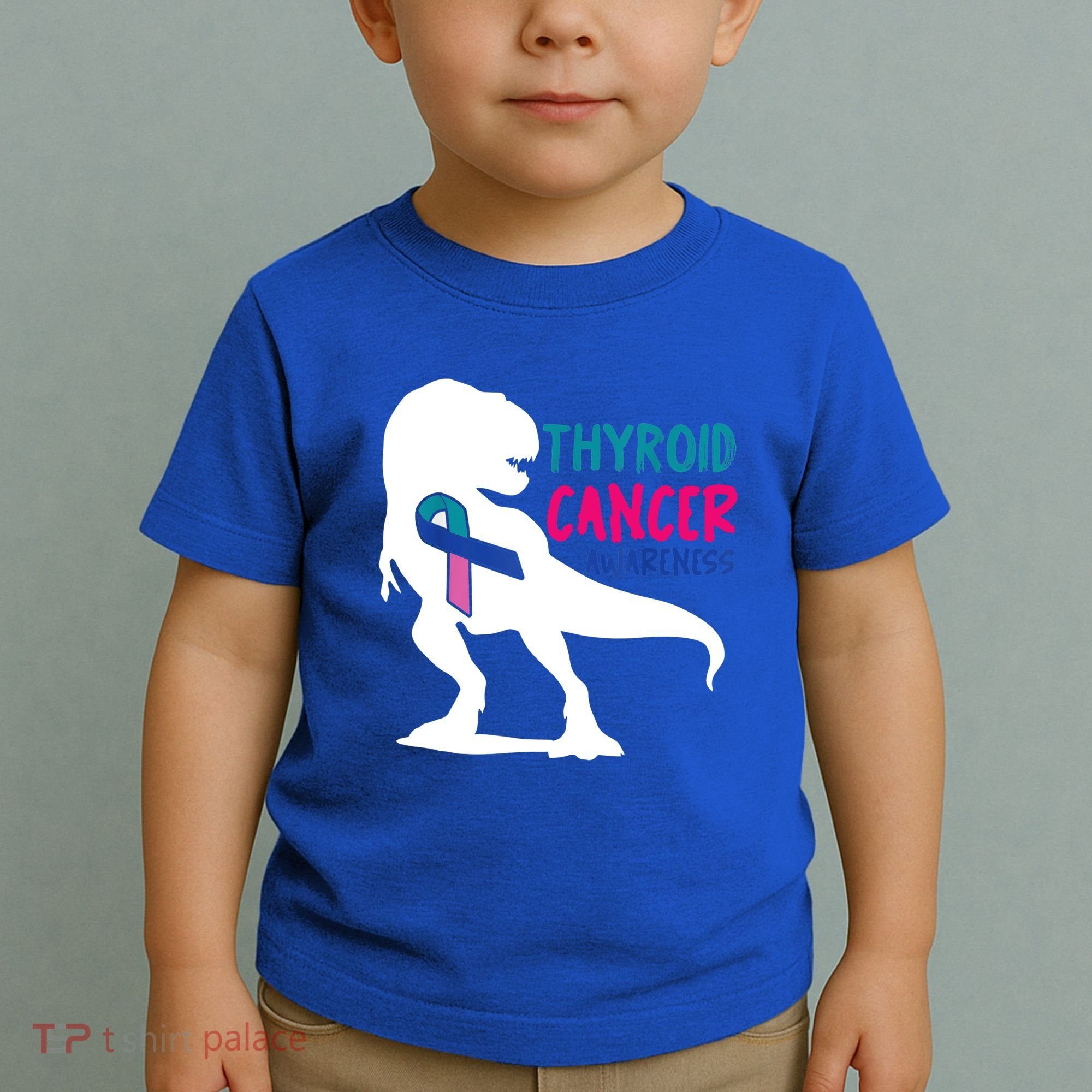 Thyroid Cancer Awareness Cool Tgiftrex Warrior Survivor Fighter Cool Gift Toddler T-Shirt